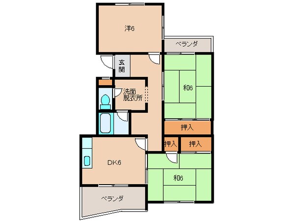 西浜グリーンハイツの物件間取画像